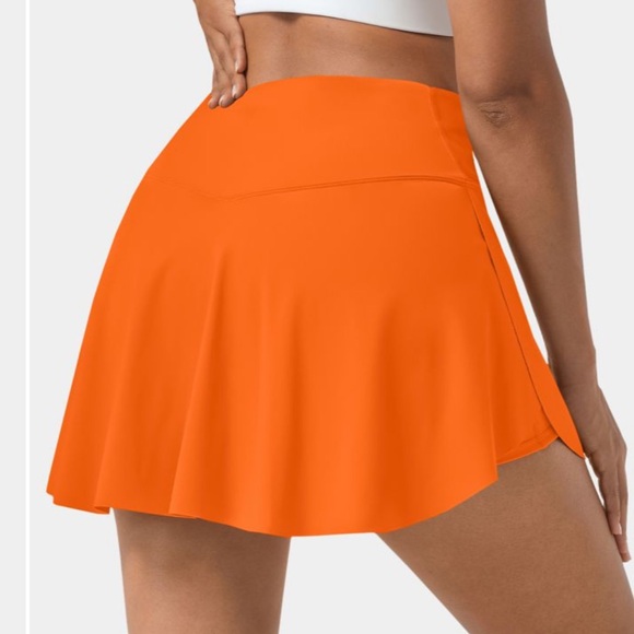 NWT Halara Orange Tennis Skirt - Picture 3 of 6